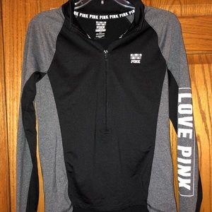 VS Pink fleece quarter-zip